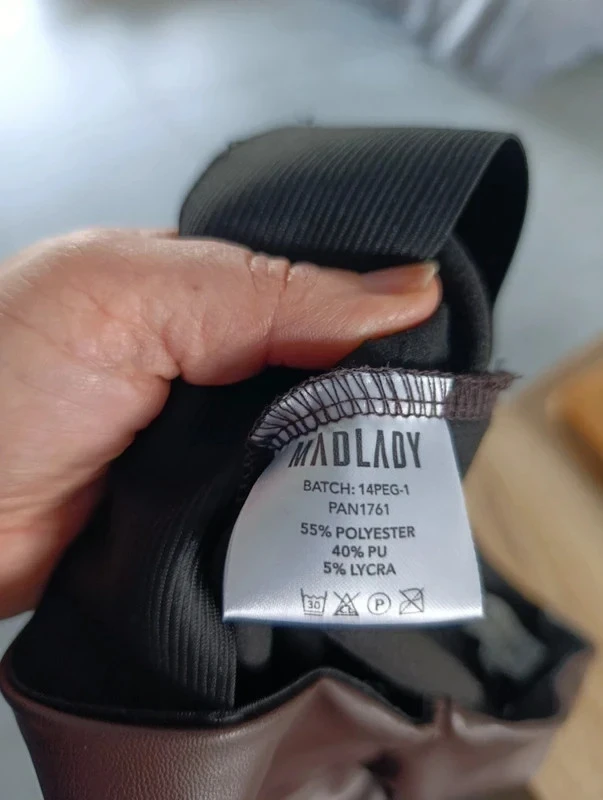 Legging de cuero sintético marrón XS - cintura alta - efecto cuero – photo 5
